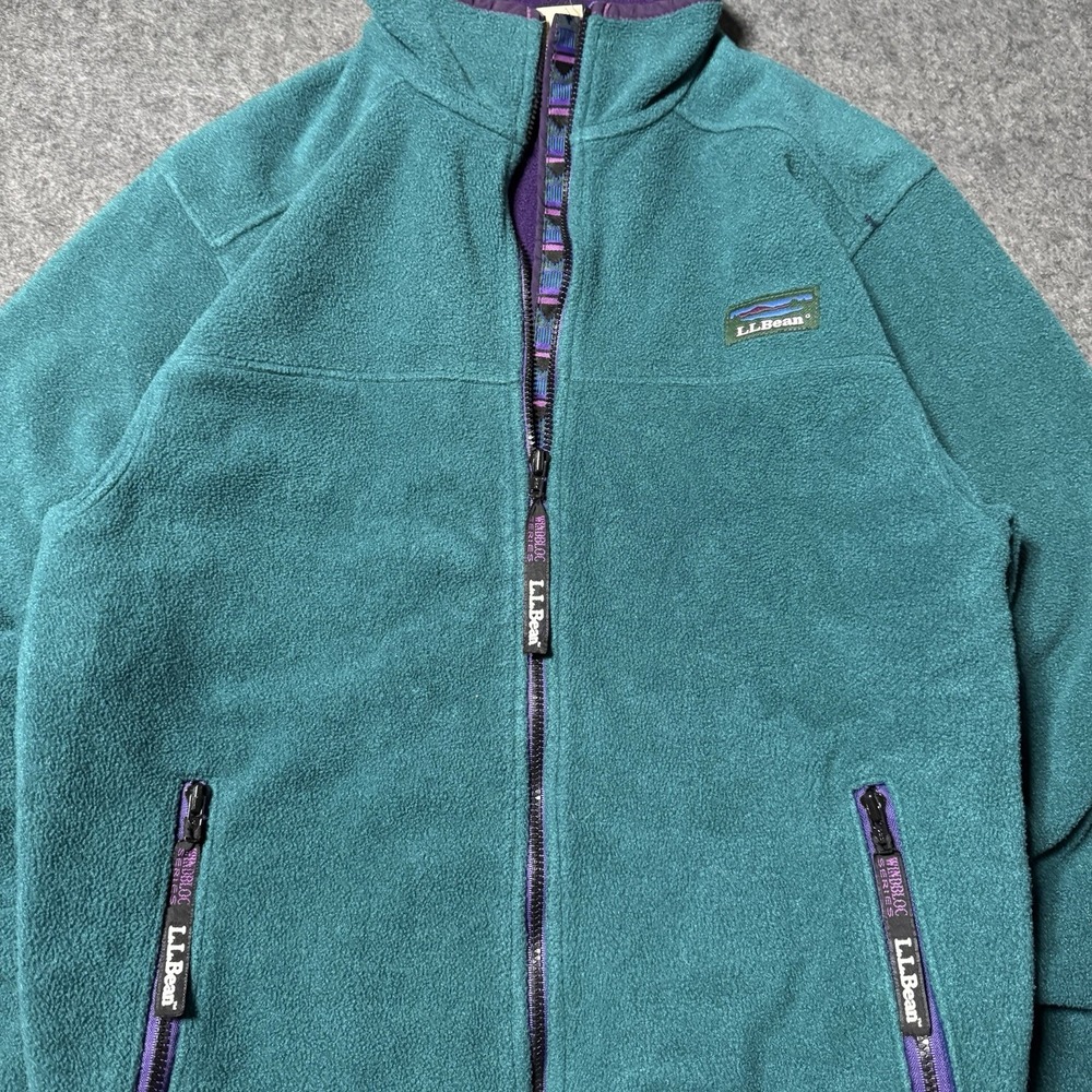 Vintage LL Bean Jacket Womens S Aztec Trim Fleece Polartec Series Windbloc USA - Picture 3 of 9